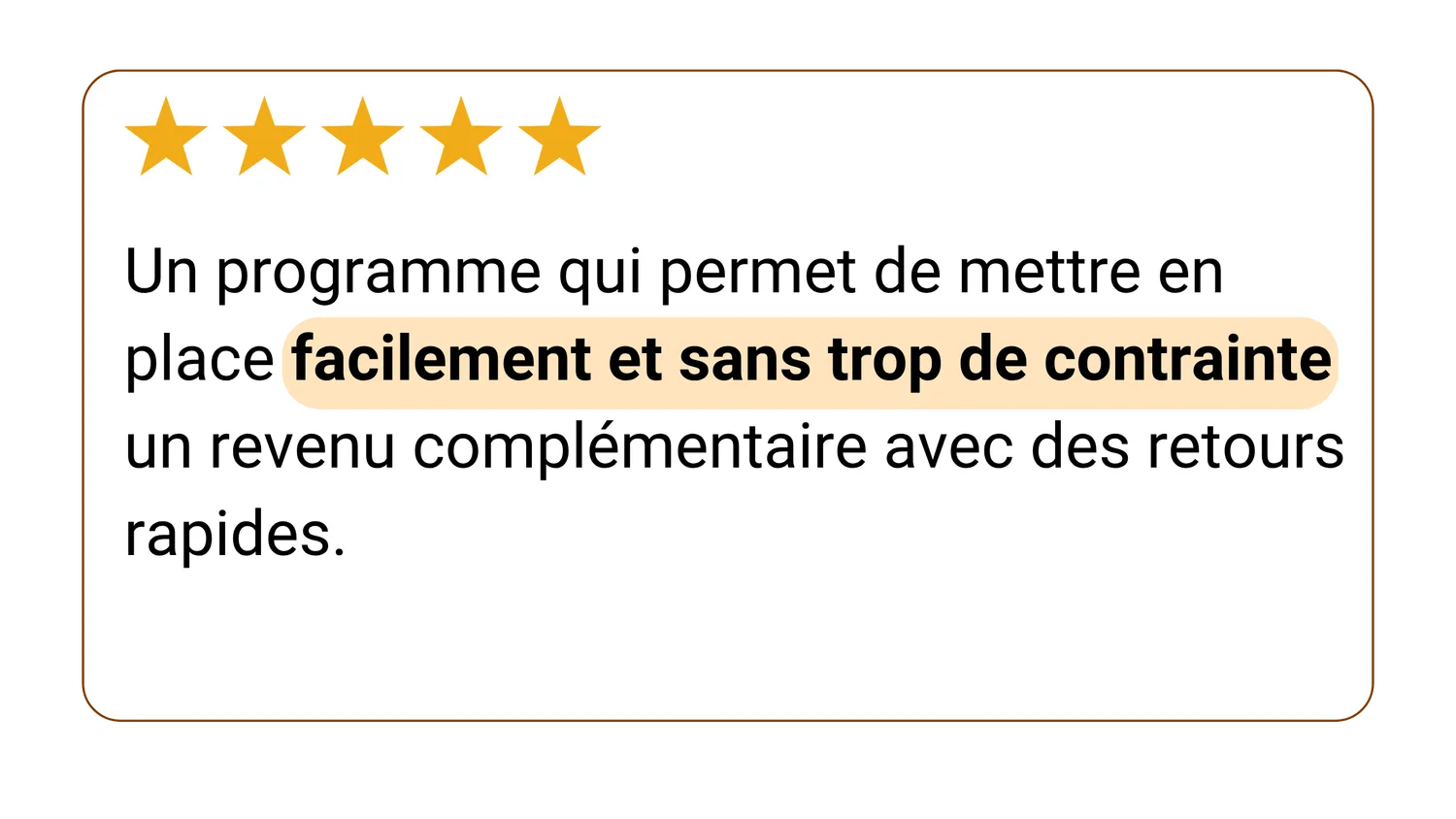 Avis d'un élève, 5 étoiles