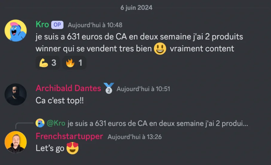 Capture partagée par un élève dans la communauté