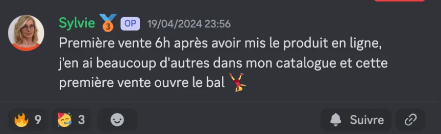 Capture partagée par un élève dans la communauté